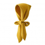 Moteri&scaron;ka gobtuvu megzta skara su vientisa spalva, suvarstoma, rudens, žiemos, elastinga, universali, laisvalaikio kepurė-&scaron;alikas geltona