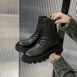 Mada Mada PU odos platforminiai batai moterims Rudens Žiemos Mink&scaron;tapadžiai Moteri&scaron;ki Batai Dizaineris Paauk&scaron;tinantys Motociklininko Batai Moteri&scaron;ki 35