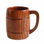 320 ml Didelis medinis alaus bokalas Geriausias medinis puodelis Medinis Tankard alaus Stein arbatos puodelis Statinė vyrams Moterims kavos bokalas Dovana