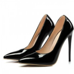 Plius 44 45 46 Prabangūs Batai Super Auk&scaron;ti 12cm Stiletto Kulnai Moteri&scaron;ki Auk&scaron;takulniai Plonais Kulnais Smailianosiai Ofisas Vakarėlis Lakinės Odos Batai 42