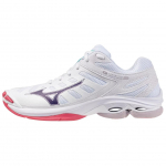 Mizuno Wave Voltage 2 Balti Violetiniai Indigo Moteri&scaron;ki Sportbačiai Camellia-Rose V1GC246020 36