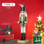 38CM Medinis Spragtukas Kareivis Lėlė Kalėdinė Dekoracija Kalėdų Senelio Statulėlė Stalo Ornamentas Navidad Naujieji Metai Namų Dekoracija