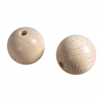 Boules en bois - DL - 30mm - FSC 100% - Perc&eacute;es - 4 pi&egrave;ces