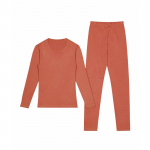Yiershuang Women's Plush Thickened Antibacterial Thermal Underwear Set L