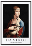 Plakat w ramie leonardo da vinci dama z gronostajem 21x30 cm