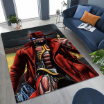 3D Geležinių Merginų Muzikos Grupės Meninis Kilimas-Takelis Miegamajam Svetainei Sofai Namų Durų Takelis Dekoras, Didelis Vaikams Neslystantis Grindų Takelis 70x100cm( 27x39in )
