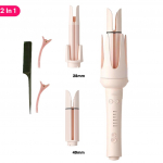 32 mm automatinis plaukų suktukas Profesionalus keramikinis besisukantis suktukas 40 mm strypas Plaukų gofravimo priemonė UK white