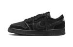 Air Jordan Travis Scott X Air Jordan 1 Retro Low OG SP PS 'Black Phantom' DO5442-001 31 black
