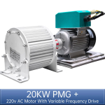 10KW 7 greičių reguliuojamas naujos energijos su 220V varikliu su dažniu 20KW AC nuolatinio magneto generatorius 30KW galios sistemos