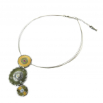 Les Tr&eacute;sors De Lily [E2468] - Collier Cr&eacute;ateur 'Mimosas' gris ocre pilka