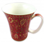 Les Tr&eacute;sors De Lily [N8635] - Mug porcelaine 'Mosaic' rouge raudona