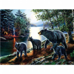 Visas 5D &bdquo;pasidaryk pats&ldquo; deimantinis paveikslas &bdquo;Forest Black Bear&ldquo; deimantinis siuvinėjimas Visi&scaron;kai klojamas kryželiu namų dekoras, rankų darbo dovana 20x30cm