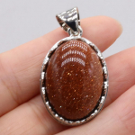 Natūralaus akmens pakabukas Ovalus Rožinis Kvarcas Ametistas Opalas Malachitas Lapis Lazuli Agatas Žalias Aventurinas Pakabukai papuo&scaron;alams Pasidaryk pats karolių priedai 20x30mm