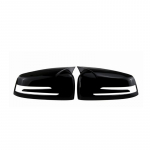 1 Pair Add on Car Rearview Mirror Cap Side Mirror Cover Shell For Mercedes Benz W176 W246 W212 W204 C117 X156 X204 Glossy Black black