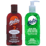 Malibu tanning oil SPF2 200ml + Aloe Gel after tanning 200ml