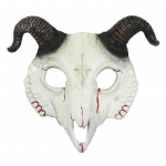 Cosplay ožkos kaukolės veido apsauga Itin lengva, kvėpuojanti tikrovi&scaron;kai atrodanti Helovino dekoro kaukių vakarėlio įranga raudona/balta