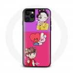 Coque pour Iphone 12 Pro Max BTS BT21 Cooky Et Tata Bangtan V Et Jungkook Fanart