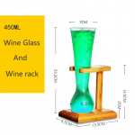 Nauja kokteilių taurė su bambuko laikikliu personalizuota restorano baro vakarėlio vyno stiklinė puo&scaron;ni vaisių sulčių &scaron;alto gėrimo kokteilių taurė