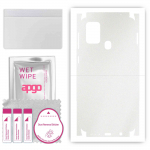 apgo Protective Skin Sticker for the back+sides compatible with Samsung Galaxy M31, Full Wrap Film, Foil, Vinyl - Pattern Matte Transparent