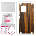 apgo Protective Skin Sticker for the back+sides compatible with Xiaomi POCO X3 GT, Full Wrap Film, Foil, Vinyl - Pattern Tigerwood
