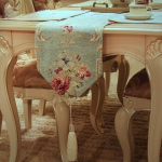 Lengvi prabangūs kutais pakabinami stalai Vėliavos medvilniniai lininiai gėlės Modernūs minimalistiniai staltiesės dekoro arbatos valgomojo staltiesės kilimėliai 32*45cm 2piece