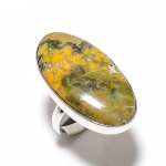 Natural Bumblebee Jasper Gemstone 925 Sterling Silver Gift Ring Size 7 h6z85