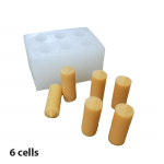 3D žvakių formos, silikoninės formos, rankų darbo &bdquo;pasidaryk pats&ldquo; mini cilindrinis muilas, žvakės formos žvakių aromatas 6 cells