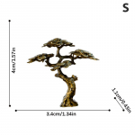 Mini sveikinimo pu&scaron;ies miniatiūrinė figūrėlė vario medžio dekoras bonsai medžio statuloms 3.4*1.1*4cm
