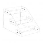 Skaidrus Akrilinis Stovas Kelių sluoksnių Stiprus Laikomasis Lengvas Surinkimas Kvepalų Organizatorius Universalus Stovas Lentyna Triple Layer skaidri