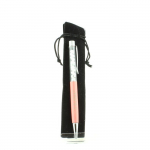 Pierres et Min&eacute;raux. Stylo min&eacute;raux Howlite des USA. Couleur Rose Saumon.