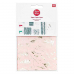 Papier patch Rose branches dor&eacute;es 30 x 42 cm
