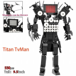 Skibidi tualetas 3.0 Titan Clockman statybinis blokas vaikams Titan Camerman garsiakalbis surinkimo plytos žaislai berniukams Dovanos Velykų žaislai