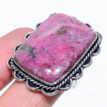 Rhodonite Handmade 925 Sterling Silver Gift Jewelry Ring Size 9 k1k25
