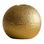 Apvalus keraminis gėlių vazonas, plaktuko ra&scaron;to, gėlių laikiklis, konteineris, namų, biuro stalo puo&scaron;mena, dekoratyvinis vazonas gėlėms S auksinė