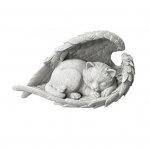 Personalizuotas katės atminimo akmuo sodui, dervos antkapinis žymeklis su amžina meile ir atminimu, sargo angelo skulptūra, emocinis suvenyras Dog