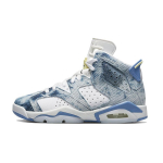 Air Jordan 6 Retro GS Washed Denim 2022 Vaikų sportbačiai Mėlyni Balti Mėlynai-Mėlyni DM9045-100 36.5