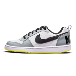 Nike Court Borough Low GS Vilko Pilka Juoda Vaikams Sportbačiai Balti 839985-104 35.5