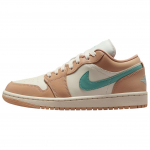 Jordan Air 1 Madingi Patogūs Neslystantys Dilimui Atsparūs Žemi Retro Krep&scaron;inio Batai Moteri&scaron;ki Sportbačiai Smėlio Spalvos Oranžiniai DC0774-130 37.5