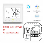 WIFI Elektriniam/Vandens/Dujų katilui Grindų &scaron;ildymo termostatas I&scaron;manus jutiklinis ekranas LCD ekranas Temperatūros reguliatorius su Alexa/Google Home GA-B balta
