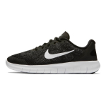 Nike Free RN 2017 Juodi Tamsiai Pilki Vaikų Sportbačiai Balti-Tamsiai Pilki 904255-002 36