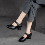 GKTINOO 2025 Moteri&scaron;ki Penny Loafers Batai I&scaron; Tikros Karvės Odos Apvaliu Priekiu Storu Padu Įslystami Moteri&scaron;ki Laisvalaikio Platforminiai Batai Rankų Darbo 5