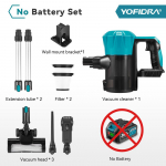 YOFIDRA 1800W variklis be &scaron;epetėlių dulkių siurblys 30KPa 1.5L ne&scaron;iojamas galingas siurbimas buitiniai valymo įrankiai Makita 18V akumuliatoriaus jungčiai NO Battety