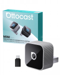 Ottocast Mini Slim Ottocast Mini CarPlay Android Auto Belaidis USB Automobilinis Adapteris, 2025 Naujausias sidabras
