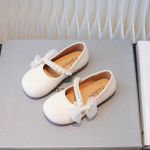 Nauji mergaičių princesės odiniai batai pra&scaron;matnūs, universalūs, mink&scaron;ti, eleganti&scaron;ki, madingi nėriniai, papuo&scaron;ti karoliukais, vaiki&scaron;ki bateliai vestuvėms Mary Janes 23