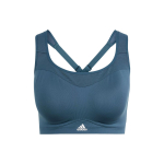 Adidas TLRD Impact Didelio palaikymo sportinis liemenukas su trimis juostelėmis, greitai džiūstantis, auk&scaron;to intensyvumo sportui, moteri&scaron;kas apatinis trikotažas, tamsiai mėlynas IL2891 AXSB