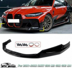 BMW M3/M4 G80/G82 2021+ Priekinio buferio lūpos kampo apvyniojimo modifikacija Piano Black