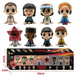 8 vnt. Anime Stranger Things Q versijos sėdinčios figūrėlės Jane Ives Will Byers veiksmo figūrėlė stalinis statulėlės žaislo dovana