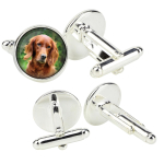 English setter, Lawerack, Laverack - cufflinks in a box, handmade jewelry, product of the Art-Dog brand sidabras