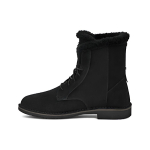 UGG Moteri&scaron;ki Quincy Ankle Boots Juodas Suede Suvarstomi Laisvalaikio Žieminiai Batai 1129810-BLK 36