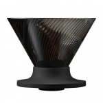 HARIO V60 la&scaron;intuvas NEO Tritano derva Spiraliniai briaunojimai Juodas Pagaminta Japonijoje (1-4 puodeliai) VDN-02-B juoda